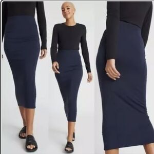 Kit and Ace Long and Lean Jersey Pencil Skirt - Navy Size S